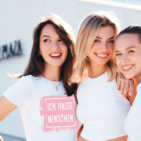 Bedrucktes T-Shirt für Damen - Ich hasse Menschen