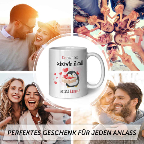 Bedruckte Tasse mit Spruch - Du bist der schönste Zufall meines Lebens
