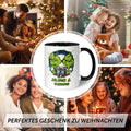 Bedruckte Tasse mit Weihnachtsmotiv - Grinch Paar mit Namen