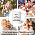 Bedruckte Tasse mit Spruch Finanzielle Belastung