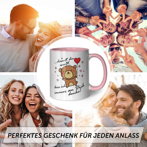 Bedruckte Tasse mit Spruch - Damit du weisst