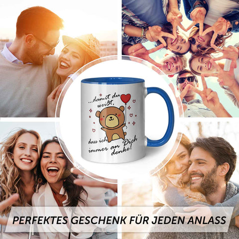 Bedruckte Tasse mit Spruch - Damit du weisst
