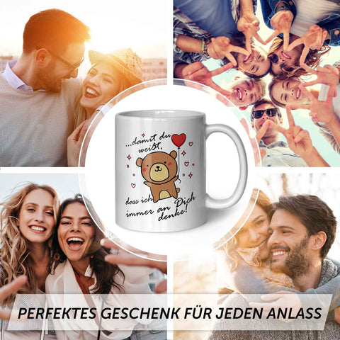 Bedruckte Tasse mit Spruch - Damit du weisst