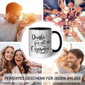 Bedruckte Tasse mit Spruch - Danke für all die Orgasmen