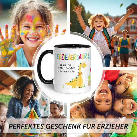 Bedruckte Tasse mit Spruch "Erziehersaurus"