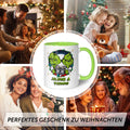 Bedruckte Tasse mit Weihnachtsmotiv - Grinch Paar mit Namen