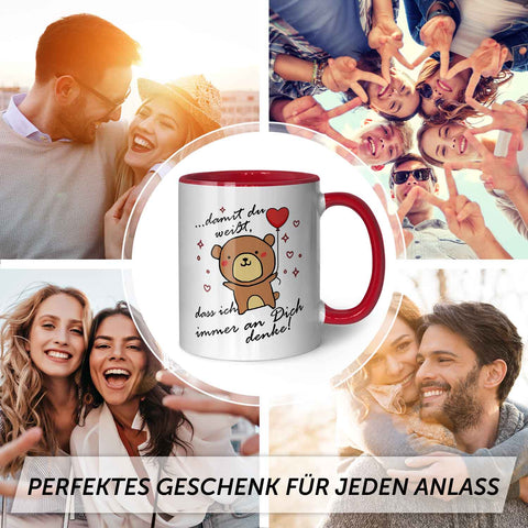 Bedruckte Tasse mit Spruch - Damit du weisst