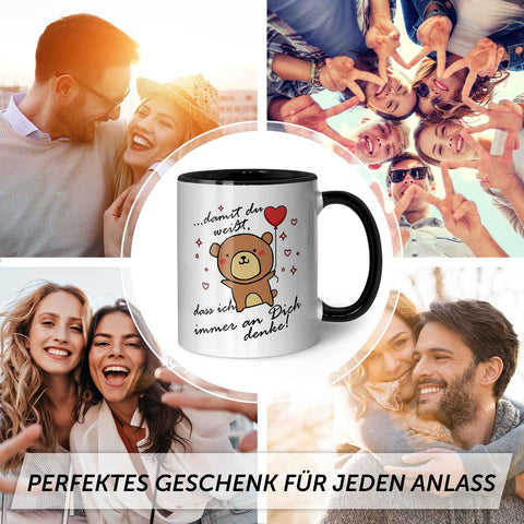 Bedruckte Tasse mit Spruch - Damit du weisst