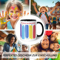 Bedruckte Tasse mit dem 1x1 - personalisiert mit Name