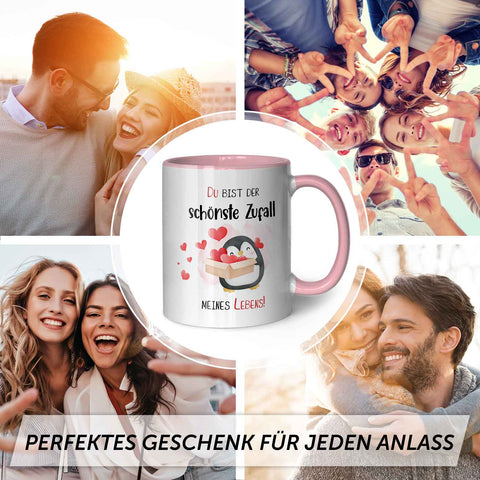 Bedruckte Tasse mit Spruch - Du bist der schönste Zufall meines Lebens