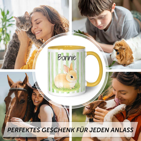 Bedruckte Tasse im Aquarell Stil - Foto Haustier - Personalisiert mit eigenem Bild