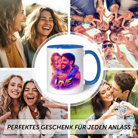 Bedruckte Tasse im Streetart Stil - Foto Love - Personalisiert mit eigenem Bild