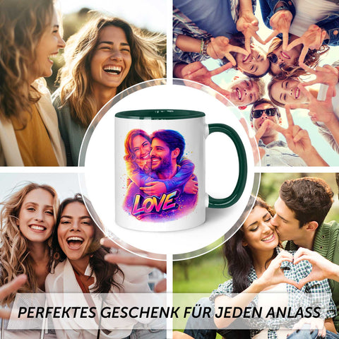 Bedruckte Tasse im Streetart Stil - Foto Love - Personalisiert mit eigenem Bild