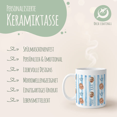 Tasse Best Dad Ever & Best Mom Ever - Personalisierbare Fototassen