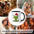 Bedruckte Tasse mit Weihnachtsmotiv im Grinch MiMiMi Design