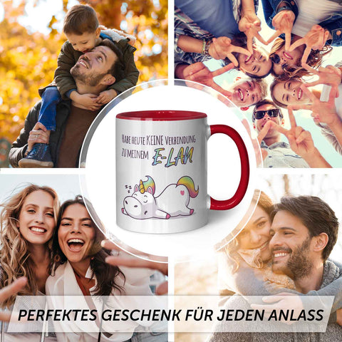 Bedruckte Tasse mit Spruch E-Lan