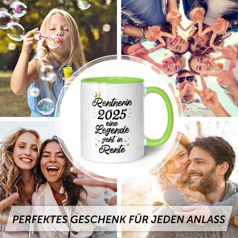 Bedruckte Tasse mit Spruch Rentner/Rentnerin 2025