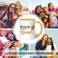 Bedruckte Tasse mit Aperol Spritz Motiv - Durchhalten später gibt es Aperol - Aperol Geschenk