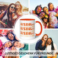 Bedruckte Tasse mit Aperol Spritz Motiv - Aperoliker - Aperol Geschenk für Frauen und Männer