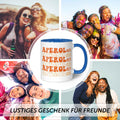 Bedruckte Tasse mit Aperol Spritz Motiv - Aperoliker - Aperol Geschenk für Frauen und Männer