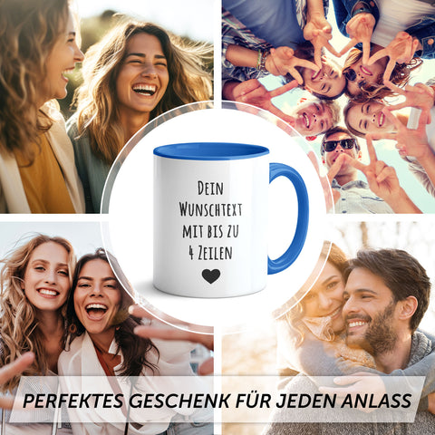 Bedruckte Tasse - Wunschtext - Personalisiert mit deinem Wunschmotiv