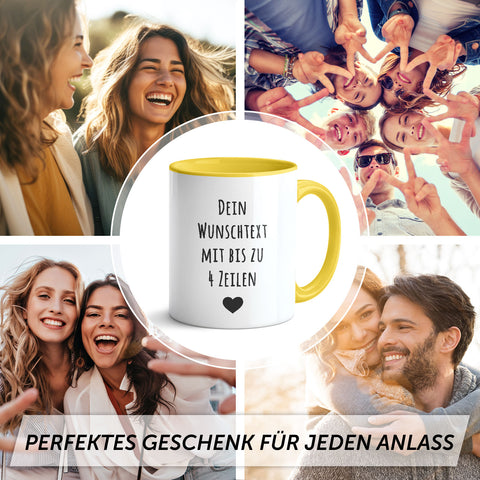 Bedruckte Tasse - Wunschtext - Personalisiert mit deinem Wunschmotiv