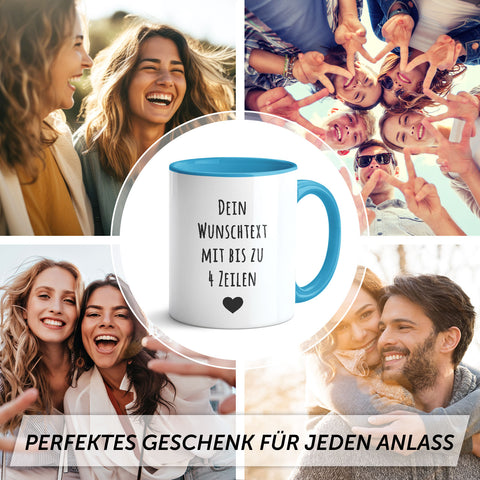 Bedruckte Tasse - Wunschtext - Personalisiert mit deinem Wunschmotiv