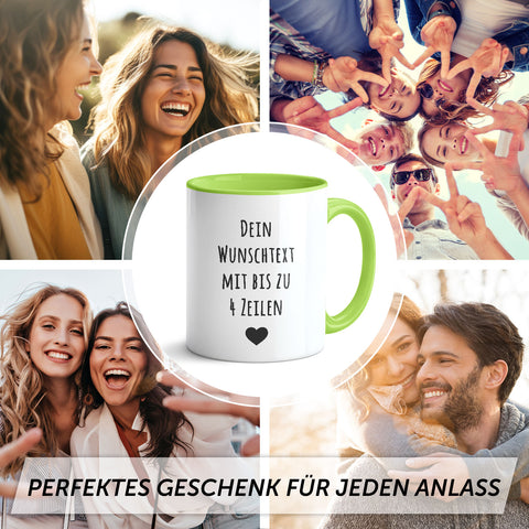 Bedruckte Tasse - Wunschtext - Personalisiert mit deinem Wunschmotiv