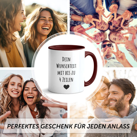 Bedruckte Tasse - Wunschtext - Personalisiert mit deinem Wunschmotiv