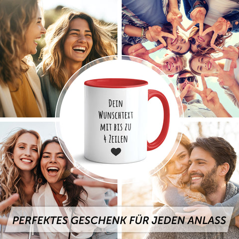 Bedruckte Tasse - Wunschtext - Personalisiert mit deinem Wunschmotiv