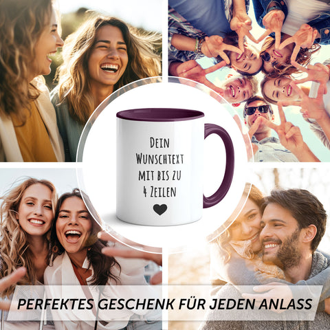 Bedruckte Tasse - Wunschtext - Personalisiert mit deinem Wunschmotiv