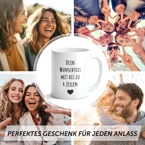 Bedruckte Tasse - Wunschtext - Personalisiert mit deinem Wunschmotiv