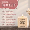 Trauerlicht - Teelichthalter mit Gravur aus Holz - Grabschmuck