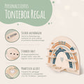 Toniebox Regal für Kinderzimmer - Regenbogen - Personalisiert mit Namen