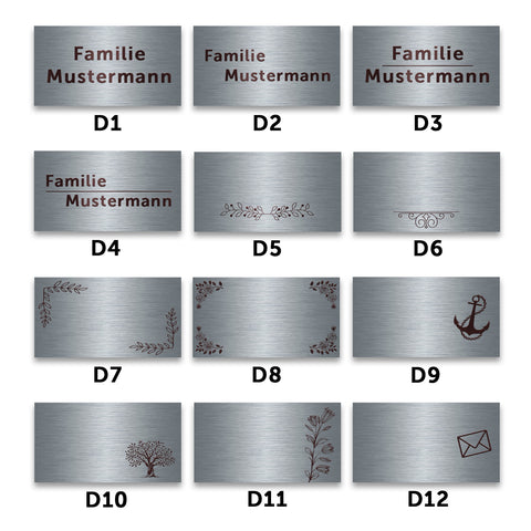 Graviertes Edelstahl Türschild