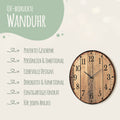 Wanduhr aus Holz Nature Love - mit UV Druck