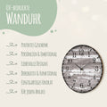 Wanduhr aus Holz Vintage Gray - mit UV Druck