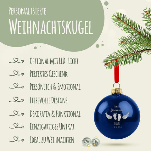 Gravierte Weihnachtskugel - Sternenkind