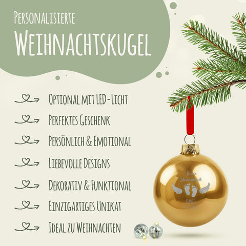 Gravierte Weihnachtskugel - Sternenkind