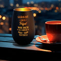 Deko Windlicht aus Glas mit Gravur - Glück ist einen Papa wie Dich zu haben - Personalisiert mit Nam