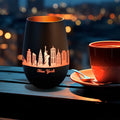 Deko Windlicht aus Glas mit Gravur - Skyline New York