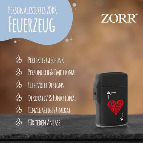 Elektrisches Feuerzeug - Jet Flamme - Nachfüllbar - Poker Design