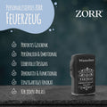 GRAVURZEILE Feuerzeug Premium Quality personalisiert mit Name