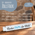 Zollstock 2 Meter - Bester Papa, Opa oder Onkel der Welt