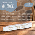 Zollstock 2 Meter mit Gravur - Finger Weg! - Personalisiert mit Namen