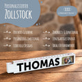 Zollstock 2 Meter mit UV Druck - Wunschtext - Personalisiert mit eigenem Text und Foto