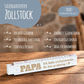 Zollstock 2 Meter mit Gravur - Papa ich habe nachgemessen
