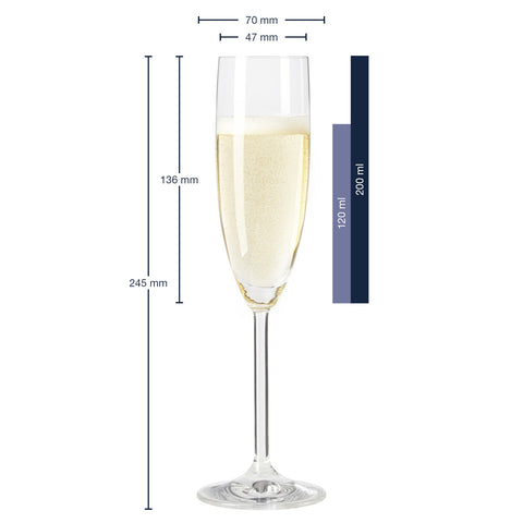Leonardo Sektglas mit Gravur "Je t'aime"