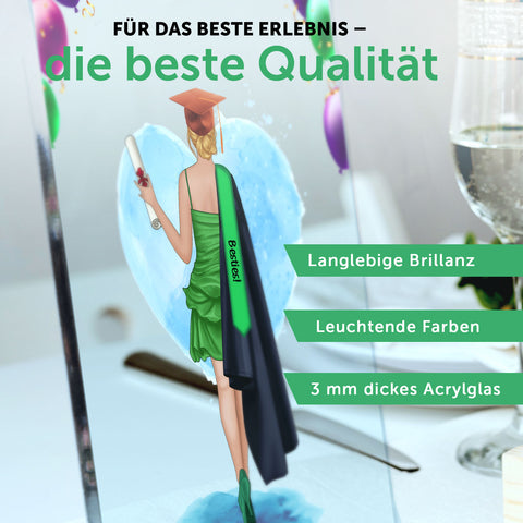 Acrylglas mit Konfiguration - Schulabschluss Bachelor/Master