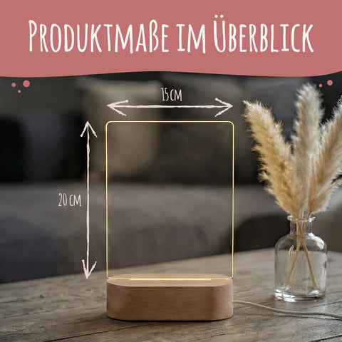 Beleuchtetes LED Acrylglas - Wo alles begann mit Namen